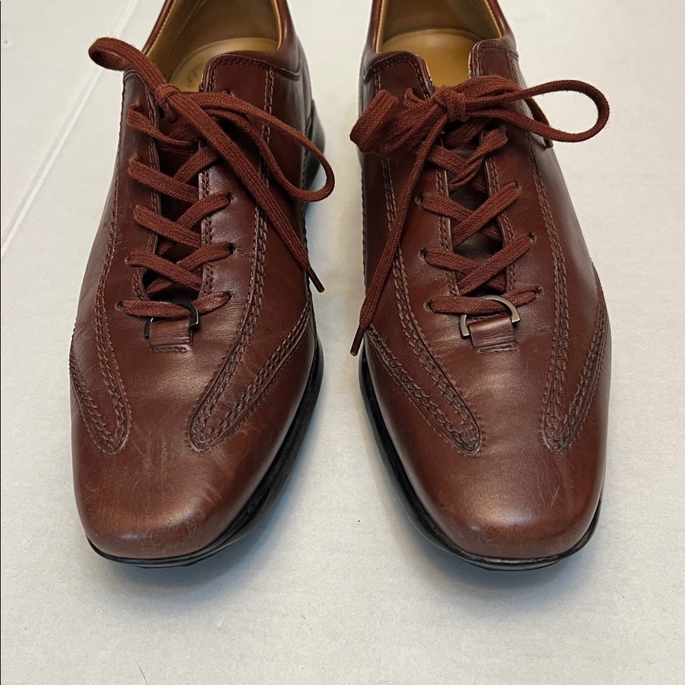 TOD’S WOMENS BROWN LEATHER DRIVING SHOES SIZE 38.5 - Picture 3 of 16